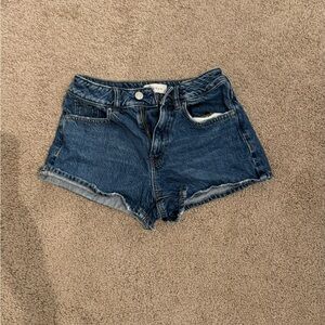blue jean shorts